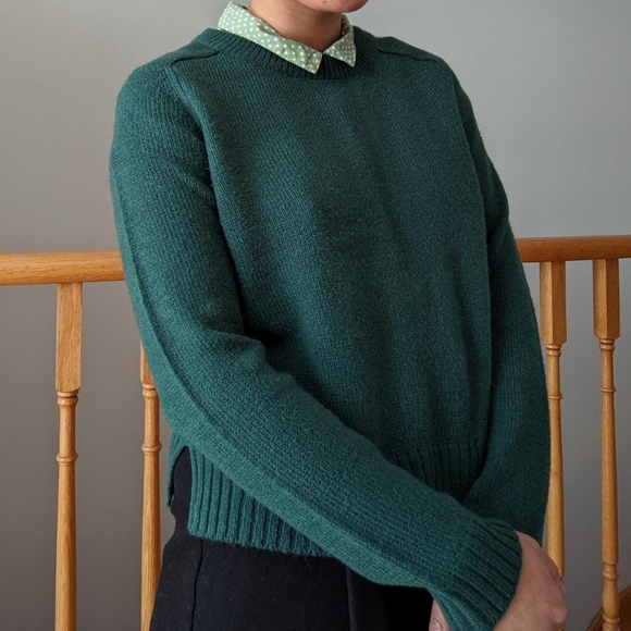 forest green knit sweater [size small] [from H&M about 8 years ago] - Picture 2 of 4